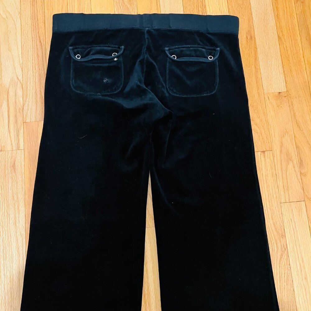 Vintage Y2k Juicy Couture Tracksuit Black Velour Pants - Picture 15 of 16
